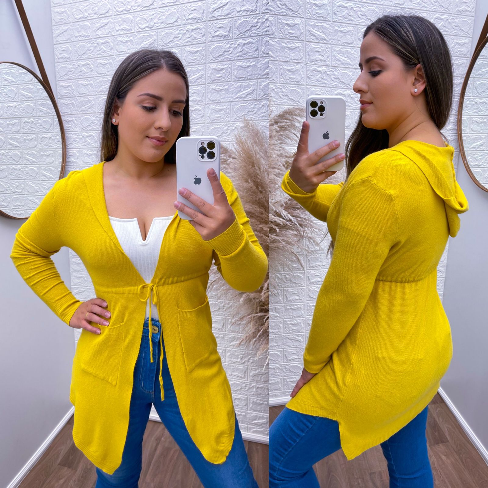 Cardigan Amarelo Loja Parada